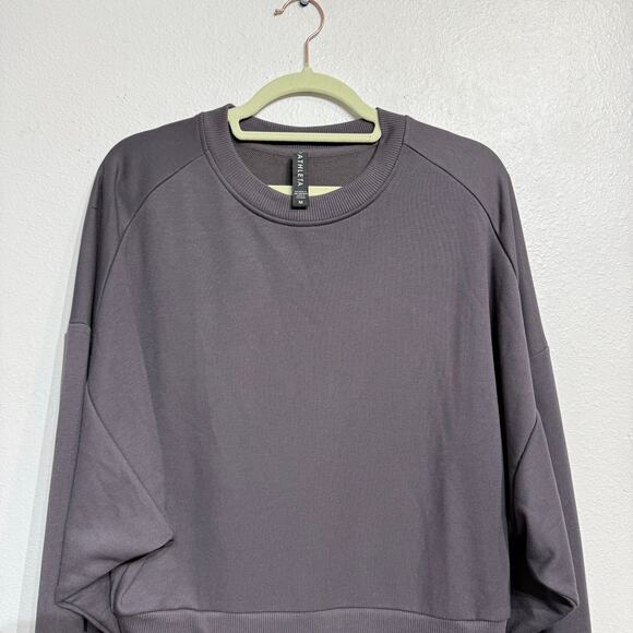 Athleta Gray Portrero Sweatshirt Sz M - Picture 3 of 12